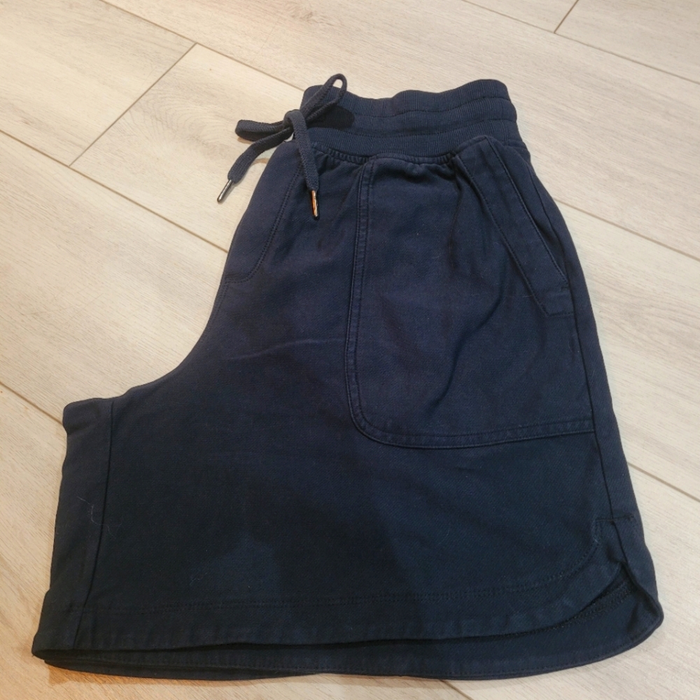 Athleta Womens Farallon Textured Drawstring Shorts Small Black Casual Athleisure